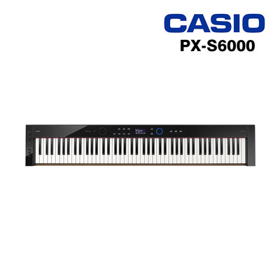 小叮噹的店 - CASIO PX-S6000 88鍵 電鋼琴 木材塑膠混合琴鍵 便攜簡約型 數位鋼琴 單主機 含三踏板