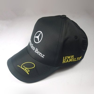 Mercedes-Benz 賓士 F1賽車帽 Lewis Hamilton 漢密爾頓冠軍帽簽名版帽子 遮陽