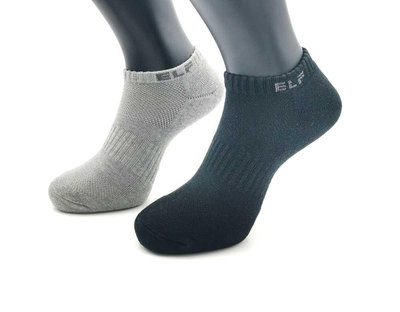 ELF船形氣墊運動襪 素色襪 厚底襪  男襪 踝襪【6429】