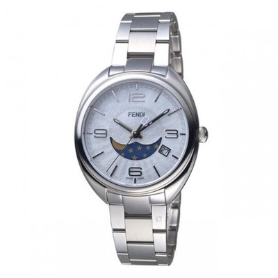 可議價 FENDI芬迪 時尚銀色 石英腕錶 (F232034500) 35mm