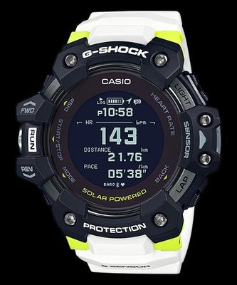 【現貨，直接下標】絕版品G-SHOCK GBD-H1000 CASIO 心率錶 氣壓溫度方位高度計步 太陽能（白/紅）