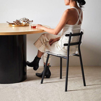 專場:極簡代亞克力透明餐椅家用靠背椅簡約吧臺椅酒吧高腳凳吧臺凳