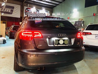 Audi A3 8P 改8PA尾燈+牌照燈