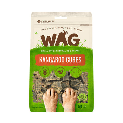 澳洲 WAG 天然澳 | 天然零食 袋鼠肉粒 | 200g 狗零食 純肉零食