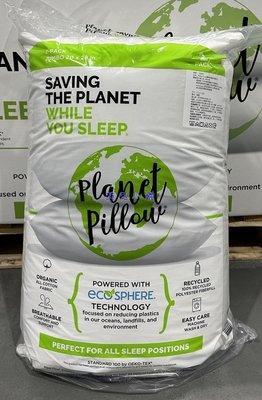 美兒小舖COSTCO好市多代購～Planet Pillow 環保有機棉布套枕/枕頭51x71cm(2入組)