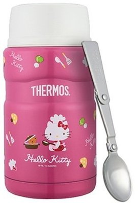 Thermos膳魔師 SK3021PK Hello Kitty 不銹鋼真空保溫食物燜燒罐(附湯匙)720ML 全新公司貨