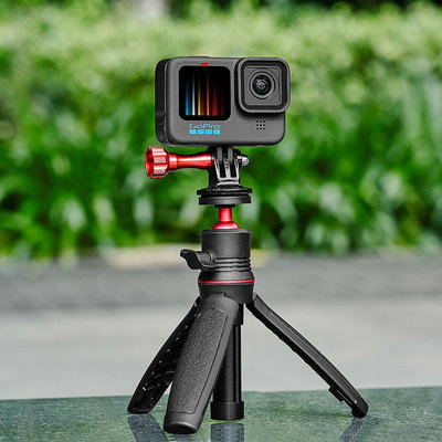 GoPro配件手機直播三腳架mini桌面迷你支架GoPro運動相機自拍桿