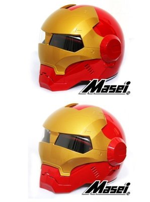 【熱賣下殺】Masei公司貨美國 鋼鐵人 IRON MAN AtomicMan逼真 限量 多功能 全罩式 安全帽