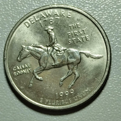 美國1999年25美分特拉華州州幣紀念幣硬幣外國錢幣公園幣22812