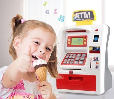 哈哈玩具屋~兒童玩具 智能 人臉 指紋 辨識 ATM 自動提款機