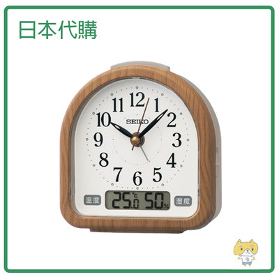 【2023 最新款】日本 SEIKO KR523 木質感 溫度 濕度 時鐘 鬧鐘 電子 連續秒針 貪睡 KR523B