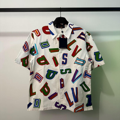 Louis Vuitton LV NBA滿印字母 襯衫短袖