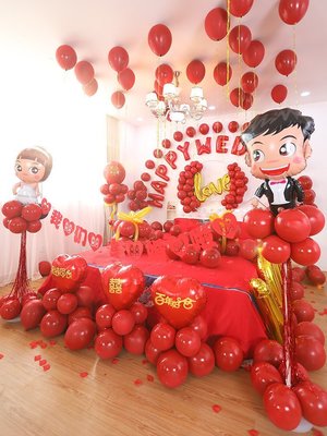現貨 氣球 裝飾用品 婚禮場景布置新品結婚臥室生日派對裝飾氣球新創意網紅馬卡龍婚慶汽球NO90簡約