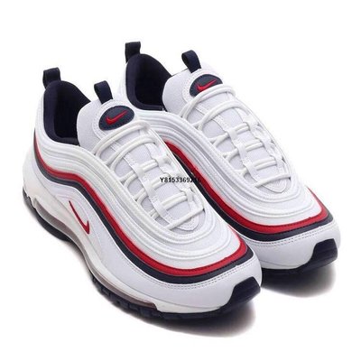 Nike Nike Air Max 97 百搭 美國隊配色 白藍紅 男女鞋 921733-102