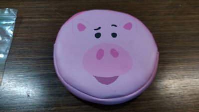 二手 日本 迪士尼 豬排博士 火腿豬 玩具總動員 圓形 零錢包