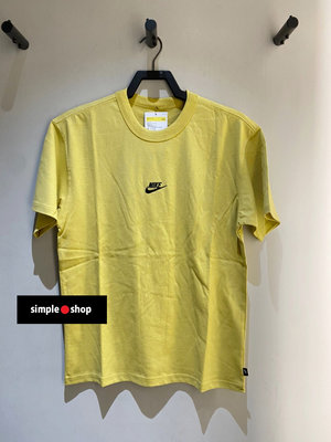 【Simple Shop】NIKE NSW 運動短袖 重磅 刺繡LOGO 短袖 寬版 芥末黃 男款 DB3194-700