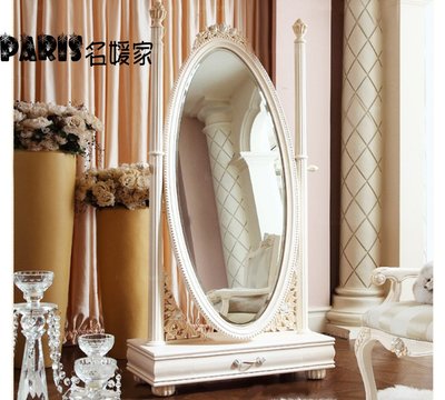 歐式韓式法式超質感古典公主立體雕刻古典穿衣鏡 落地鏡 玄關鏡 裝飾鏡 化妝鏡 置物櫃 收納
