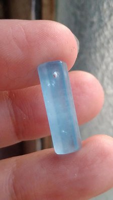 天然 海水藍寶 海藍寶水晶墜子 六角柱狀造型