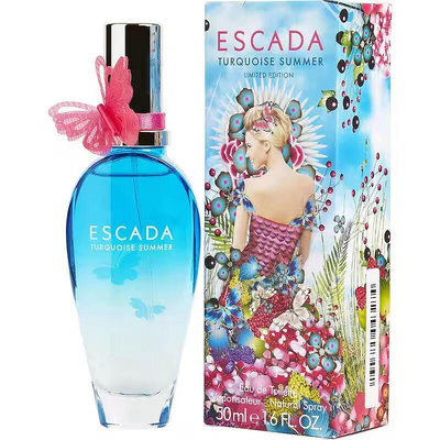 海外代購，Escada爱斯卡达夏之湛蓝女士淡香水（限量版）EDT 50ml