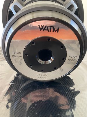 美國WATM瓦特AT3-12 12吋頂級重低音喇叭鋁盆架雙音圈三磁鋼雙彈波3000瓦非jl dls focal 蜘蛛