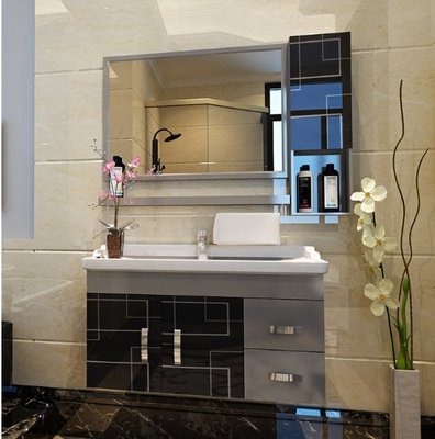 不鏽鋼衛浴室櫃組合 小戶型洗手洗臉盆 現代（60-110公分）衛生間廁所洗漱台盆