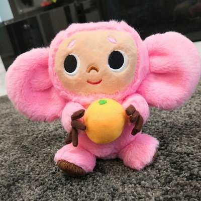 動漫公仔 跨境Cheburashka Long Ear Pink Monkey With Ear Soft Stuff毛絨