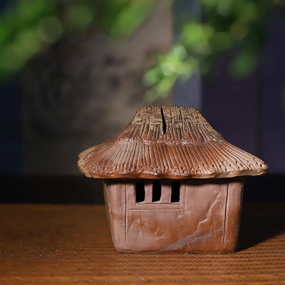 日本回流陶制熏香爐備前燒房子盤香爐檀香爐家用茶道辦公室客廳茶