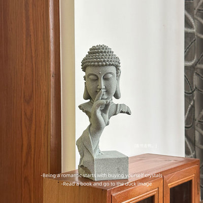 玖玖「噓！ 不要說話！釋迦牟尼佛像」 創意擺件家居好物藝術裝飾禮物