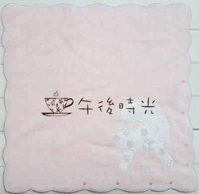 【午後時光】日本專櫃品牌 奢侈品牌意大利米蘭ANTEPRIMA-立體貓咪 刺繡手帕 送客禮小方巾-2色5428