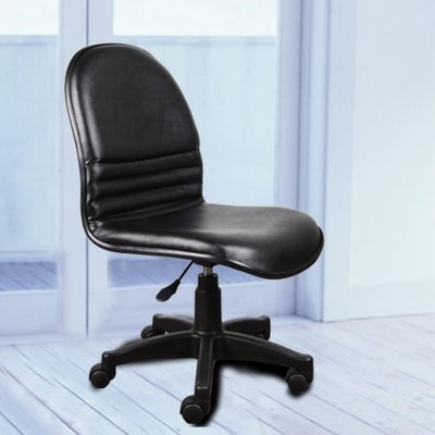 B~黑色皮面L型氣壓辦公椅/電腦椅/工作椅/會議椅/洽談椅