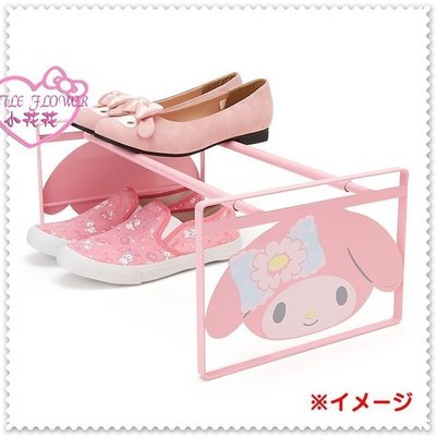 小花花日本精品♥ Hello Kitty  美樂蒂 鞋架 可伸縮鞋架 鐵製 新生活系列粉色大臉小花12026302