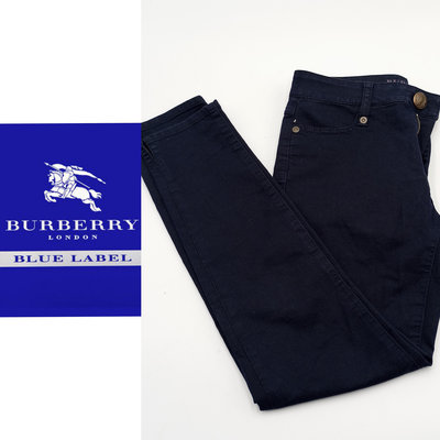 【皮老闆二店】二手真品 BURBERRY BLUE LABEL 藍標 春夏 褲子 牛仔褲 女裝 下身 67%綿  F320