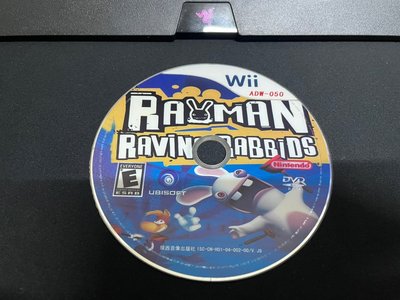 ．私人好貨．二手．CD．早期 絕版 Wii 裸裝【雷曼兔 Rayman Raving Rabbids】中古光碟 電視遊樂