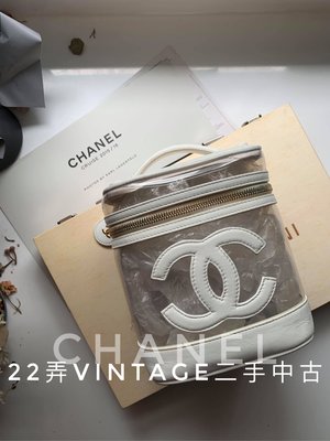 22弄 Chanel vintage 化妝箱 稀有款 白果凍