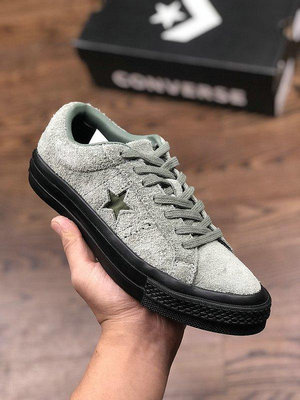 【ST潮鞋館】Converse One Star Suede OX 軍綠色 復古 翻毛 低幫 休閒滑板鞋 163373C 情侶鞋