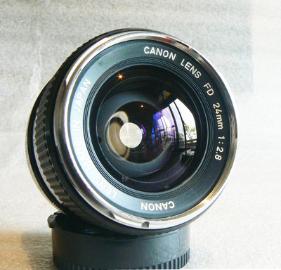 【悠悠山河】收藏級透亮美鏡 白鋼頭 Canon FD 24mm F2.8 鏡片完美無傷無霉無霧無塵