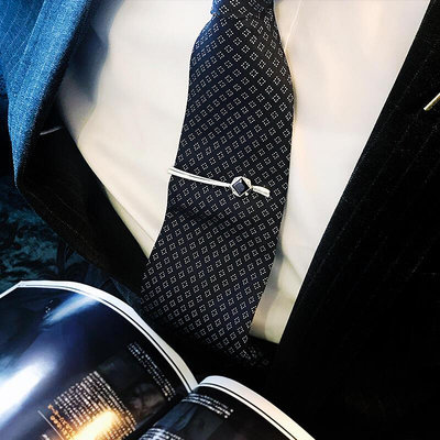 THANKS進口星空領帶夾男士職業正裝輕奢商務高檔領夾定制生日禮物