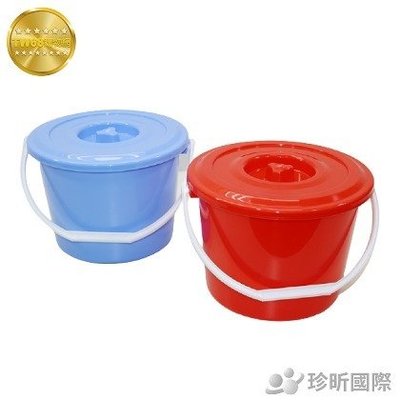 台灣現貨【TW68】台灣製 豆花桶 顏色隨機 直徑約21.8m 高約16.5cm 附蓋 水桶 塑膠桶