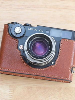 Leica CL相機皮套 攝影包 保護套底座 頭層牛皮 純手工