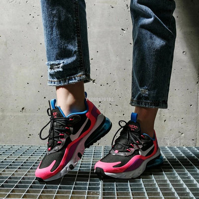 Nike Air Max 270 React 黑粉 大氣墊 運動百搭慢跑鞋BQ0101女鞋公司級