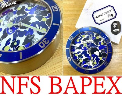 BLACK近全新NFS限定A BATHING APE機械鐘BAPEX金卡會員限定BAPE機械錶BAPE時鐘