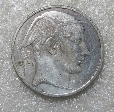 【二手】 比利時1951年50法郎銀幣2333 外國錢幣 硬幣 錢幣【奇摩收藏】