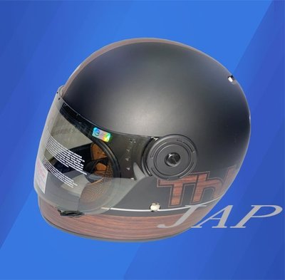 《JAP》THH TT01 頑童 消光黑 雙D扣 復古 內襯全可拆洗 樂高帽 全罩安全帽