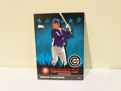 全新絕版收藏 MLB TOPPS KOSUKE FUKUDOME CHICAGO CUBS 2009 球員卡單張