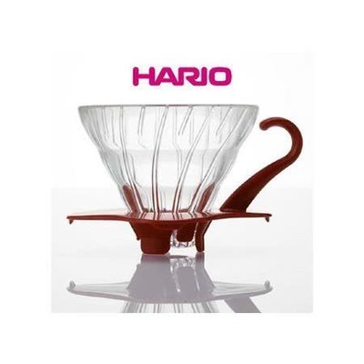 【HARIO】V60紅色02玻璃濾杯 VDG-02R(03619088)