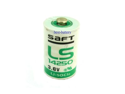 頂好電池-台中 法國 SAFT LS-14250 3.6V-1.2AH 1/2AA 一次性鋰電池 機台電池 記錄器電池