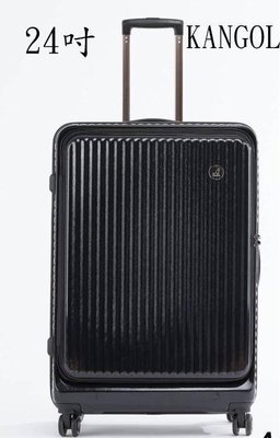 勝德豐 KANGOL 英國袋鼠 行李箱 24吋 上掀式 旅行箱 TSA海關鎖 防刮拉絲紋路登機箱 63258806