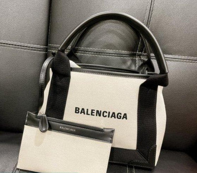 Balenciaga 巴黎世家 Navy Cabas XS 帆布 手提 斜背 包 帆布