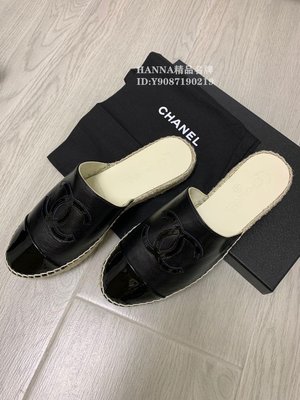 HANNA精品Chanel保證全新真品美國購入新款卡其皮革漁夫鞋拖鞋款/尺寸齊全/穆勒鞋