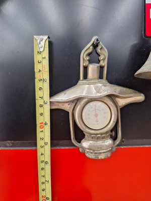 早期銅製煤油燈造型水印溫度計